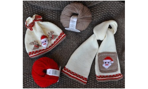 Kit &eacute;charpe/bonnet p&egrave;re no&euml;l