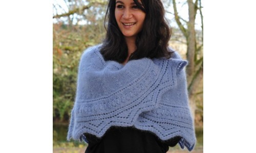 Kit ch&acirc;le FLEURS BLEUES