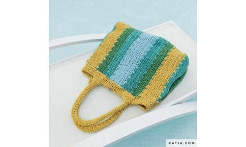 Kit grand SAC WASHI de plage &agrave; rayures