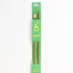 Taille 3,5 mm aiguilles bambou droites 33 cm PONY