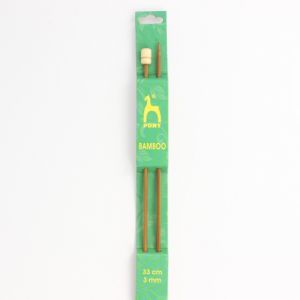 Taille 3 Aiguilles bambou droites 33 cm PONY