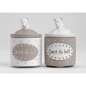 BOITE A DENT DE LAIT FOND BLANC