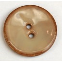 Bouton coco &eacute;maill&eacute; 37 mm Beige