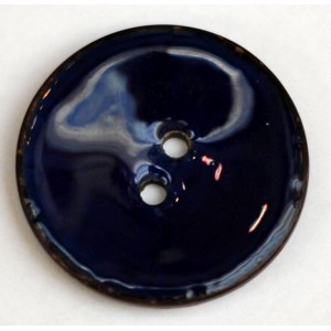 Bouton coco &eacute;maill&eacute; 37 mm Beige