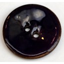 Bouton coco &eacute;maill&eacute; 37 mm Beige