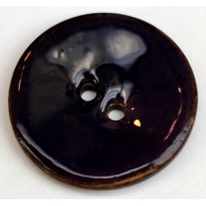 Bouton coco &eacute;maill&eacute; 37 mm Beige