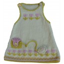 Robe/bonnet Tulipes et papillons