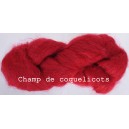 Champ de coquelicots  Mohair di Luce teint&eacute;