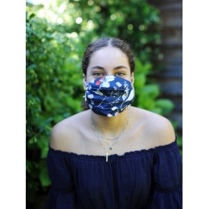 MASQUE LAVABLE en TISSU hors liberty avec liens