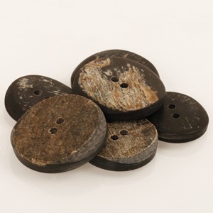 Boutons anguleux en corne de buffle 25 mm