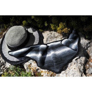 Kit ch&acirc;le/bandana SOL CH&Acirc;LE CABANIA LARGE avec bordure icord