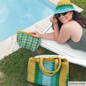 Kit ensemble pochette et chapeau d'&eacute;t&eacute;