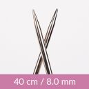 Taille 8 Aiguilles circulaires 40 cm pro acier