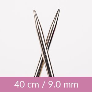 Taille 8 Aiguilles circulaires 40 cm pro acier