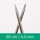 Taille 6 Aiguilles circulaires 60 cm pro acier drops