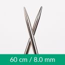 Taille 8 Aiguilles circulaires 60 cm pro acier drops