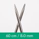 Taille 8 Aiguilles circulaires 60 cm pro acier drops