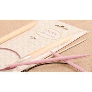 Taille 15 Aiguilles circulaires 80 cm en bouleau drops