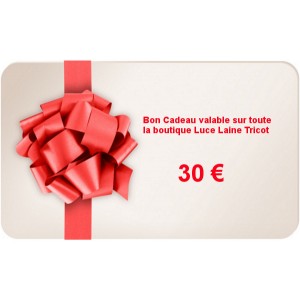 Bon Cadeau d'une valeur de 30 &euro;