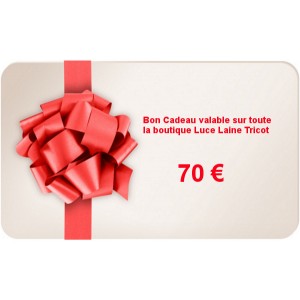 Bon Cadeau d'une valeur de 70 &euro;