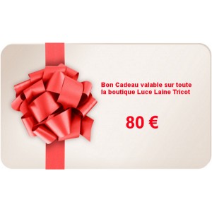 Bon Cadeau d'une valeur de 80 &euro;