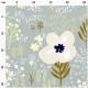 TISSUS COTON Bleu Fleurs Sauvages