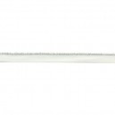 Passepoil élastique blanc lurex argent 9 mm au mètre