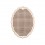 Pendentif en bois à broder - ovale festonné - 6 x 8 cm 