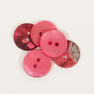 Nacre rond rouge 15 mm